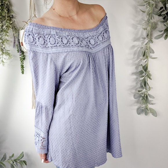Soft Surroundings Tops - SOFT SURROUNDINGS eyelet off shoulder top NWOT 617